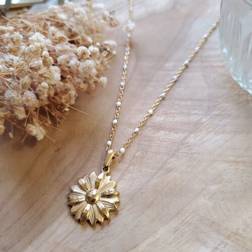 Collier long marguerite