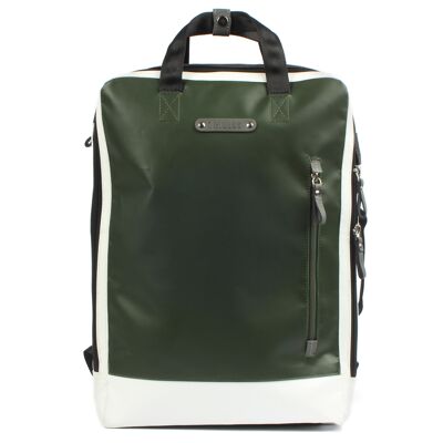 Sac à dos pour ordinateur portable Agal 7.2 M vert jungle-blanc