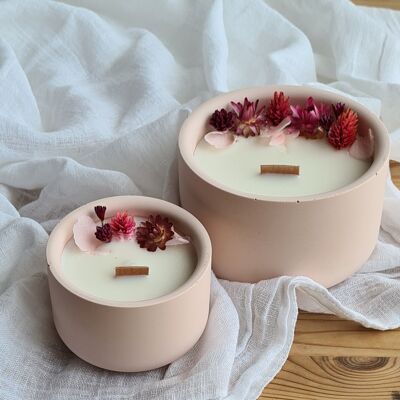 Flower candle 'Fresh fig' size S