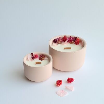 Flower candle 'Fresh fig' size M