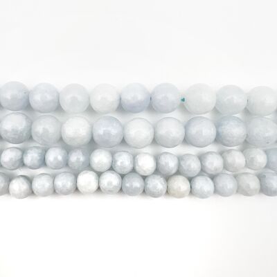 Row of blue calcite 8 mm