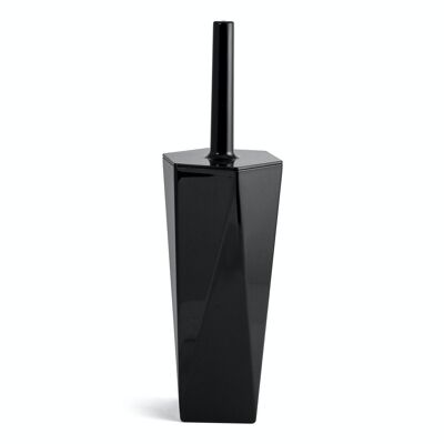 Toilet brush holder in black hexagonal shape plastic cm 36,5