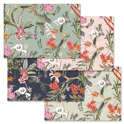 Paper placemats - FLORAL LUXE - spring