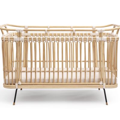 Rattan cot PAUL vegan