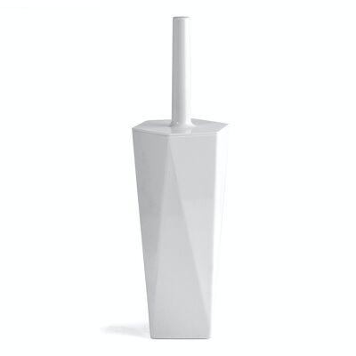 Porta scopino wc in plastica colore bianco forma esagonale cm 36,5.
