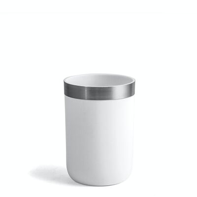 White plastic tumbler cm 11.