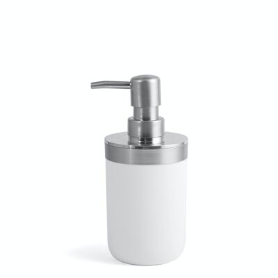 Dispensador de jabón de plástico blanco cm 17.