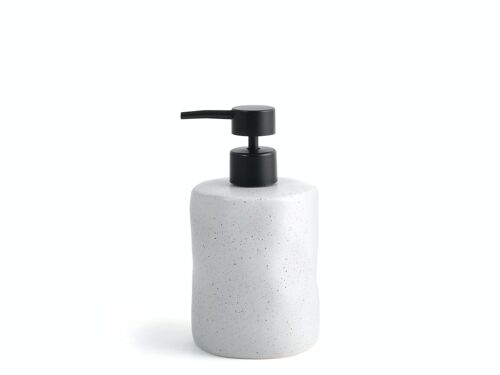 Dosa sapone in ceramica effetto martellato colore grigio cm 16,5.