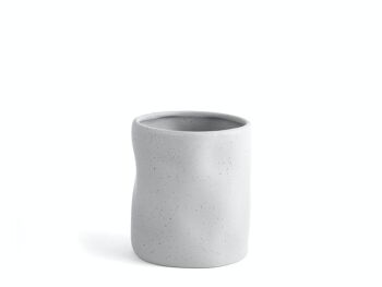 Gobelet en céramique effet martelé gris cm 10. 1