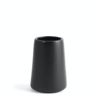 Vaso de cerámica negra cm 11,5.