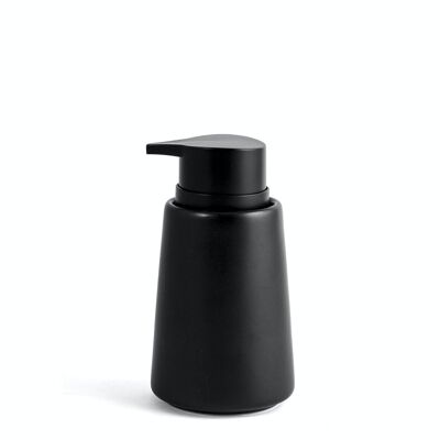 Dispensador de jabón de cerámica negra de 15,5 cm.