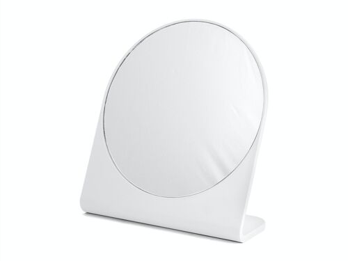 Specchio da appoggio in plastica colore bianco cm 20.