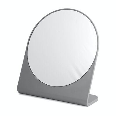 Specchio da appoggio in plastica colore grigio cm 20.