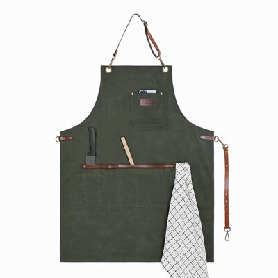 AUBRAC barbecue apron - Khaki