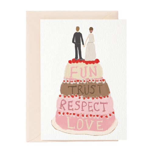 pastel de bodas de amor