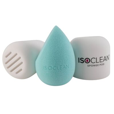 ISOCLEAN Cosmetic Makeup Sponge Pod - Con Sponge Duo - Paquete de 2