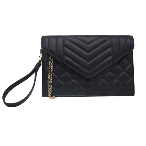 Brea Hester Quilted Envelope Pouch Bag