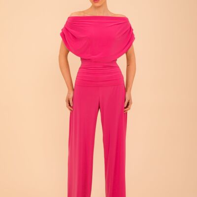 CARBON Jersey Jumpsuit - Hot Pink