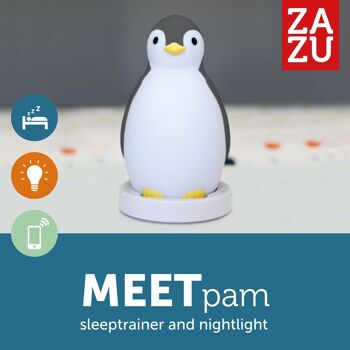 Pam le pingouin - entraîneur de sommeil avec veilleuse et haut-parleur 3