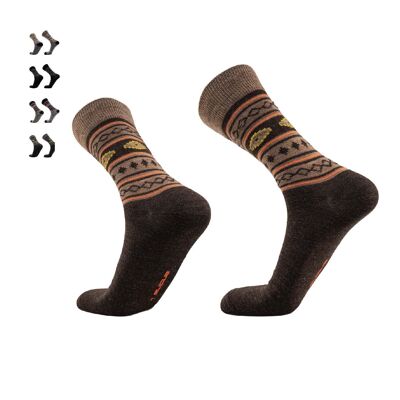 Inka I City Socks I Alpaca, Bamboo & Merino for Men & Women - Brown | ANDINA OUTDOORS