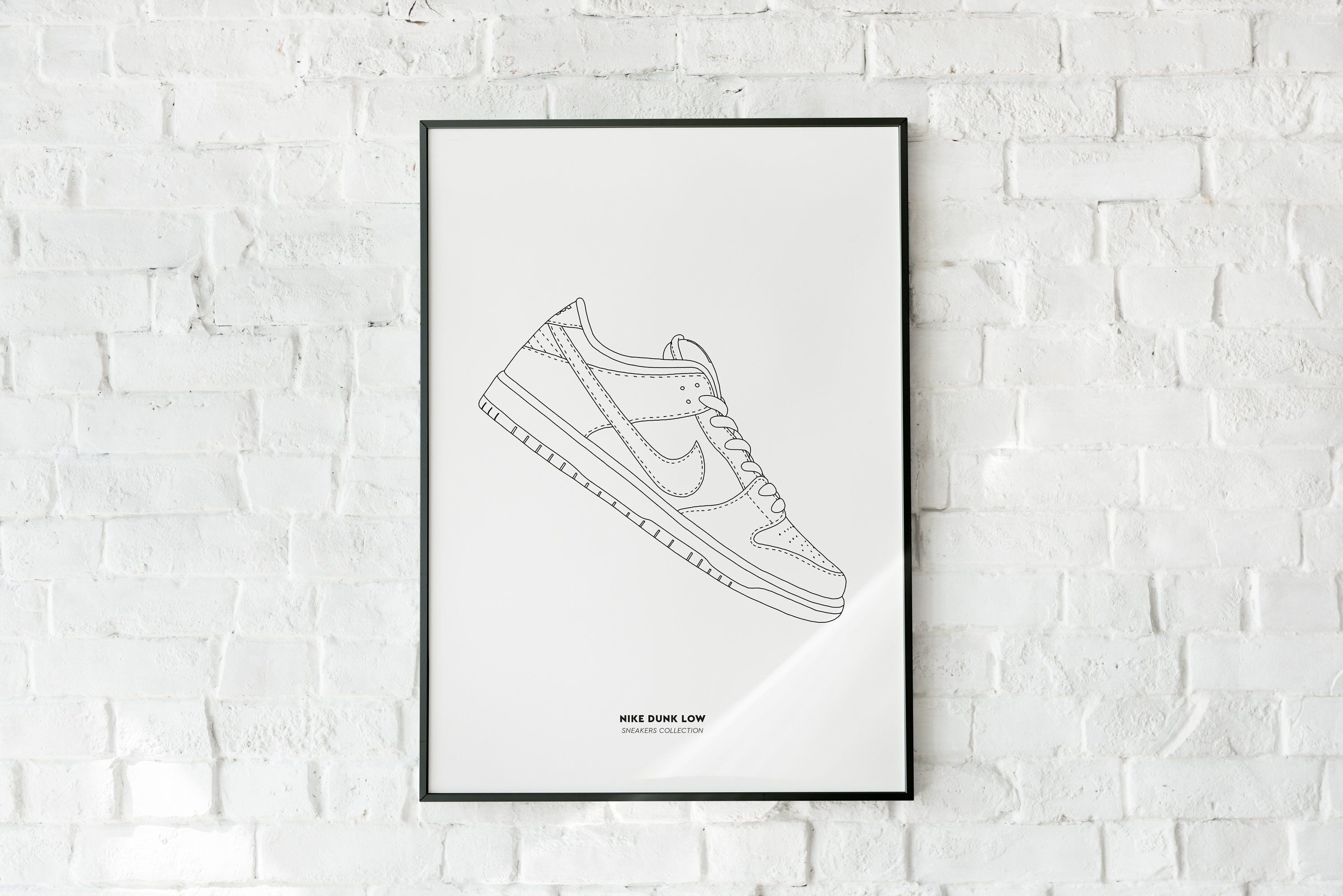 Poster Sneakers - Nike Dunk Low - Carta A4 / A3 / 40x60
