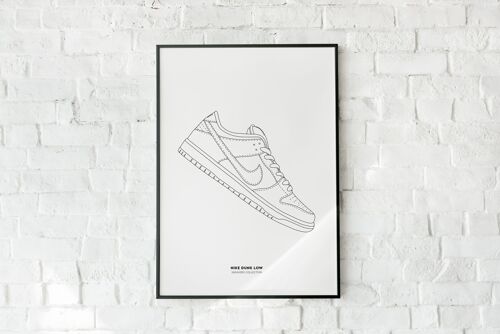 Affiche Sneakers - Nike Dunk Low - Papier A4 / A3 / 40x60