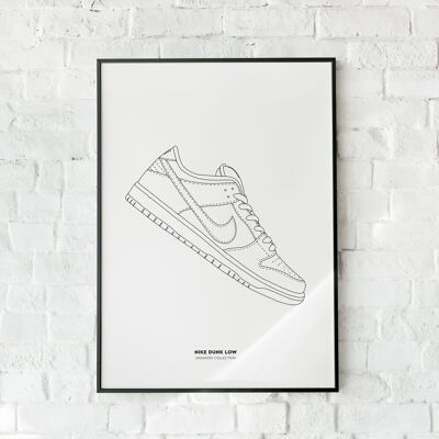Poster Turnschuhe - Nike Dunk Low - Papier A4 / A3 / 40x60
