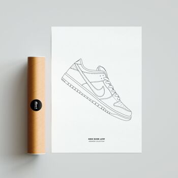 Affiche Sneakers - Nike Dunk Low - Papier A4 / A3 / 40x60 2