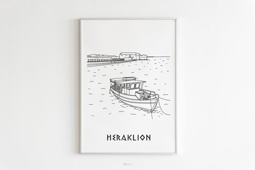 Affiche Heraklion - Papier A4 / A3 / 40x60cm