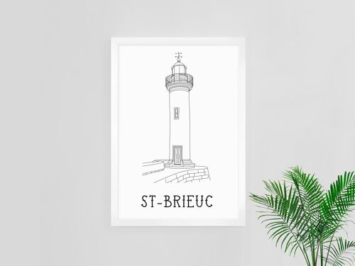 Affiche Saint-Brieuc - Papier A4 / A3 / 40x60