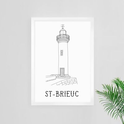 Saint-Brieuc-Plakat - A4 / A3 / 40x60-Papier