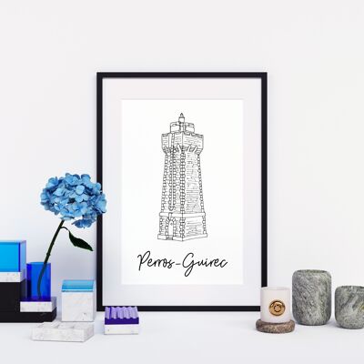 Perros-Guirec-Poster - A4 / A3 / 40x60 Papier