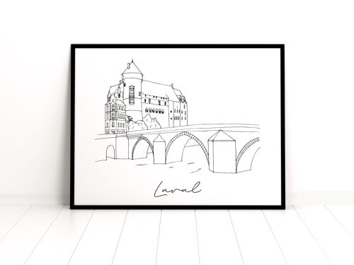 Affiche Laval - Papier A4 / A3 / 40x60