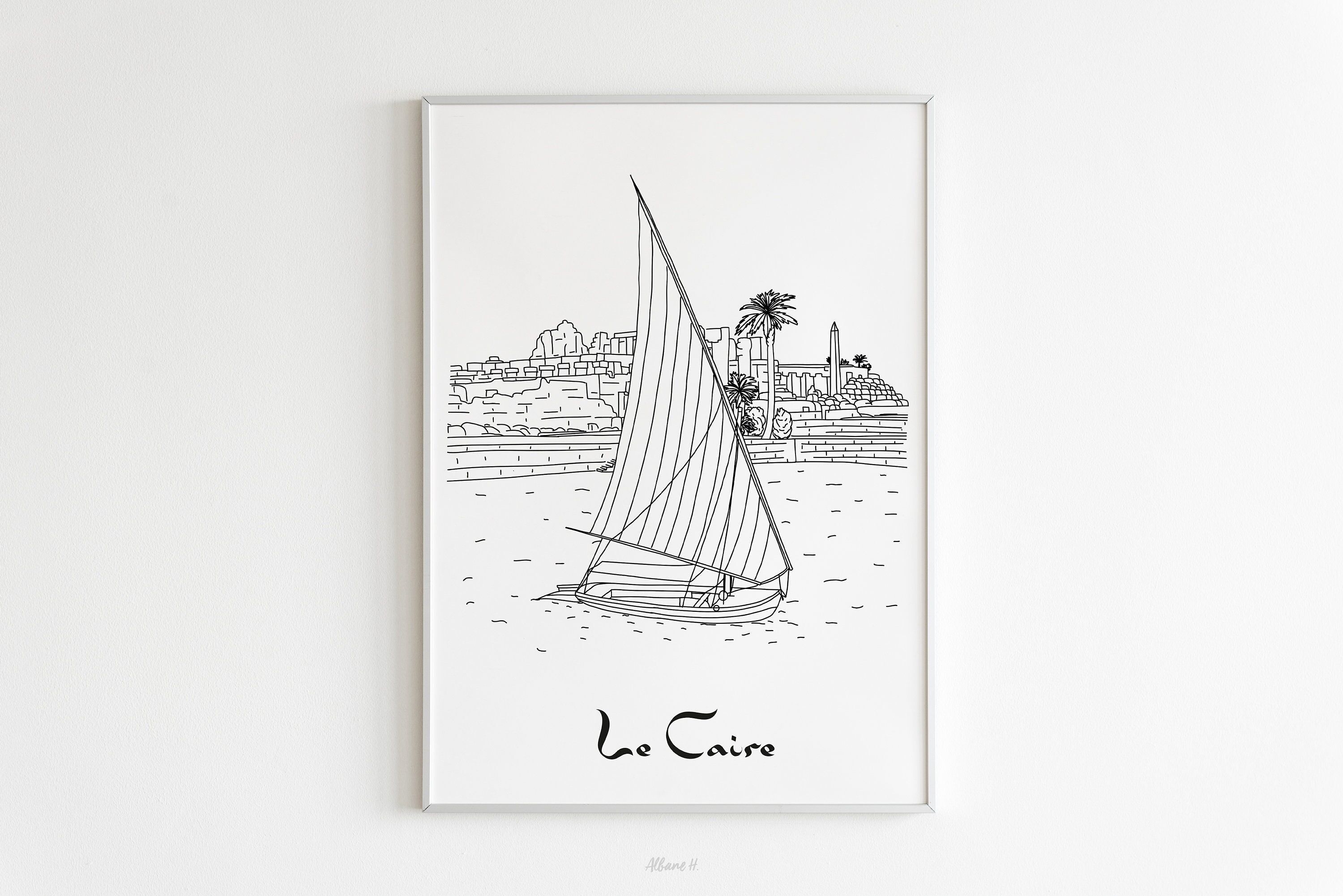 Poster del Cairo - Carta A4/A3/40x60 cm