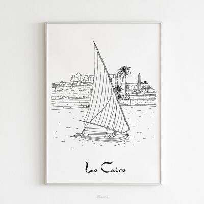 Affiche Le Caire - Papier A4 / A3 / 40x60cm