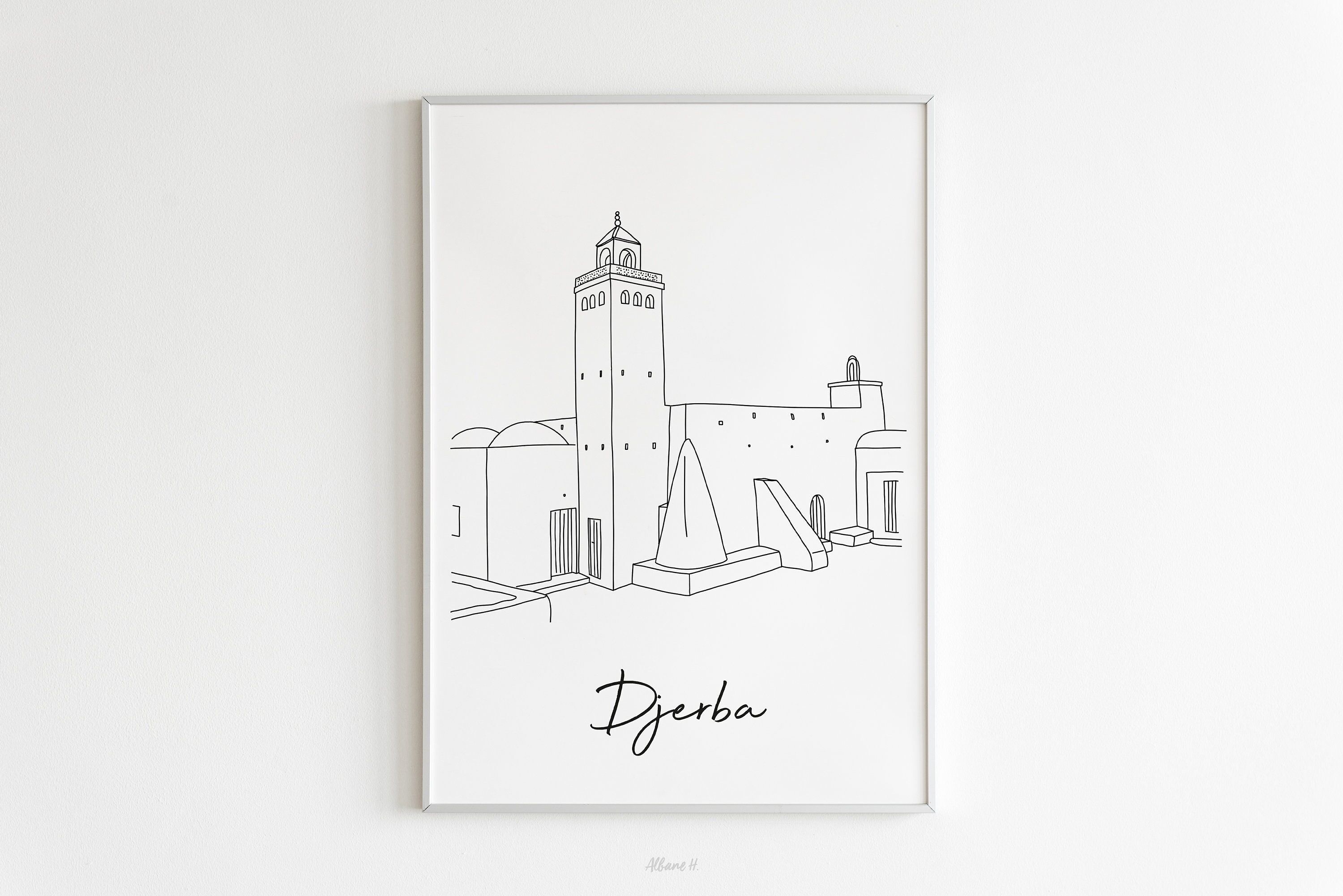 Affiche Djerba - Papier A4 / A3 / 40x60cm