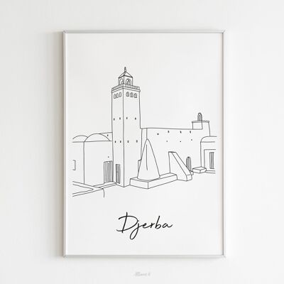 Affiche Djerba - Papier A4 / A3 / 40x60cm