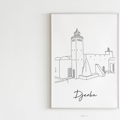Affiche Djerba - Papier A4 / A3 / 40x60cm