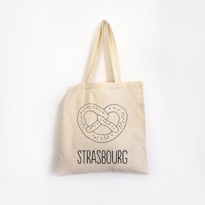 Strasbourg Pretzel - Cotton Tote Bag
