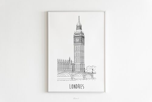 Affiche Londres - Papier A4 / A3 / 40x60cm