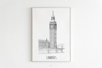 Affiche Londres - Papier A4 / A3 / 40x60cm 1