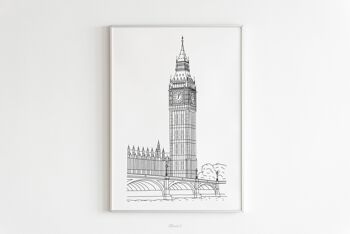 Affiche Londres - Papier A4 / A3 / 40x60cm 2