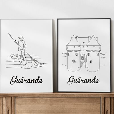 Guérande-Poster - A4 / A3 / 40x60 Papier