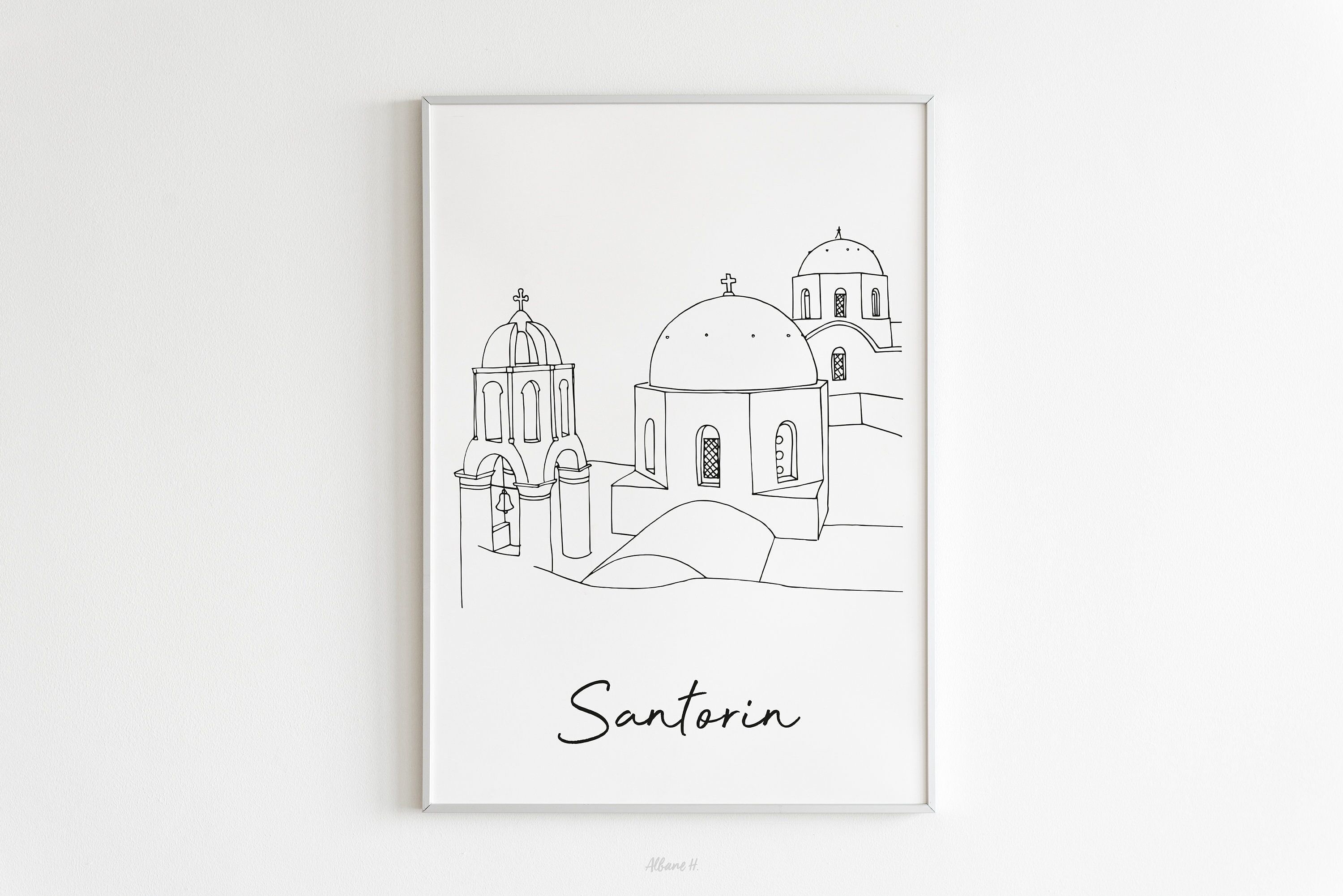 Póster Santorini - Papel A4 / A3 / 40x60cm