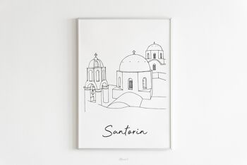 Affiche Santorin - Papier A4 / A3 / 40x60cm 1