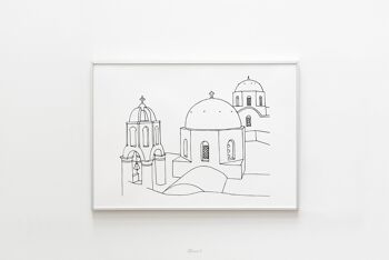 Affiche Santorin - Papier A4 / A3 / 40x60cm 2