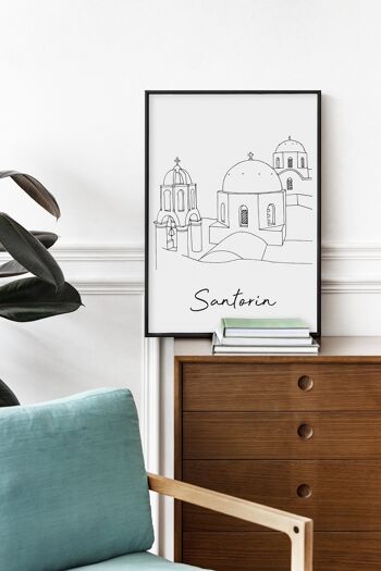 Affiche Santorin - Papier A4 / A3 / 40x60cm 3