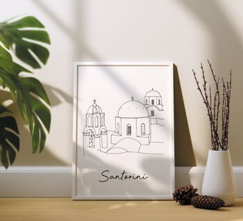 Affiche Santorin - Papier A4 / A3 / 40x60cm 4