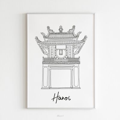 Affiche Hanoi - Papier A4 / A3 / 40x60cm