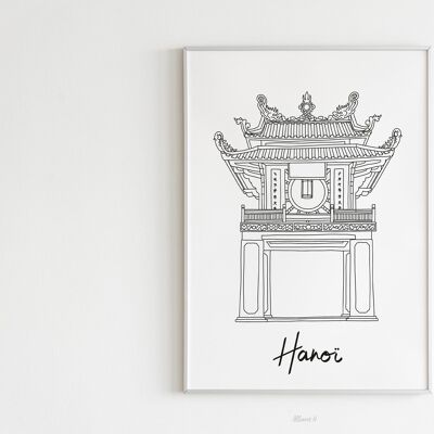 Affiche Hanoi - Papier A4 / A3 / 40x60cm